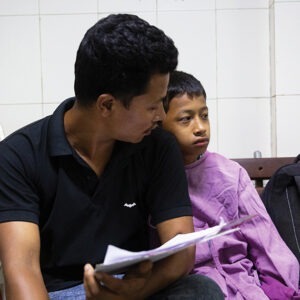 Samarapan in Nepal received sight-saving cataract surgery at a cbm-funded hospital.