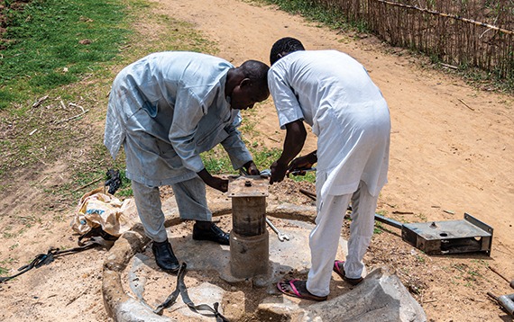 In Nigeria boreholes are being repaired to prevent Neglected Tropical Diseases.